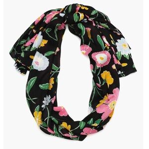 Kate Spade Floral oblong Black pink Scarf